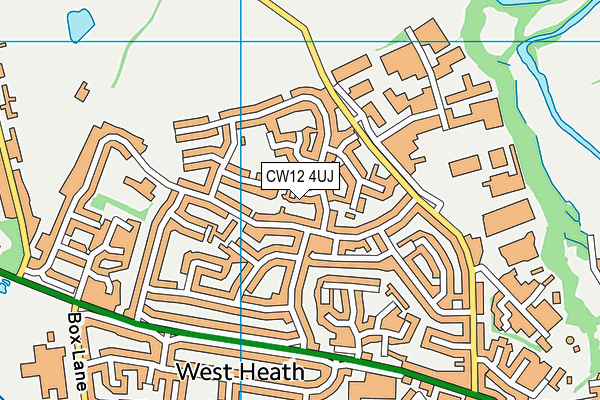 CW12 4UJ map - OS VectorMap District (Ordnance Survey)