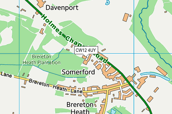 CW12 4UY map - OS VectorMap District (Ordnance Survey)