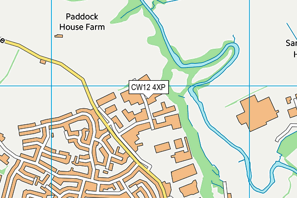 CW12 4XP map - OS VectorMap District (Ordnance Survey)