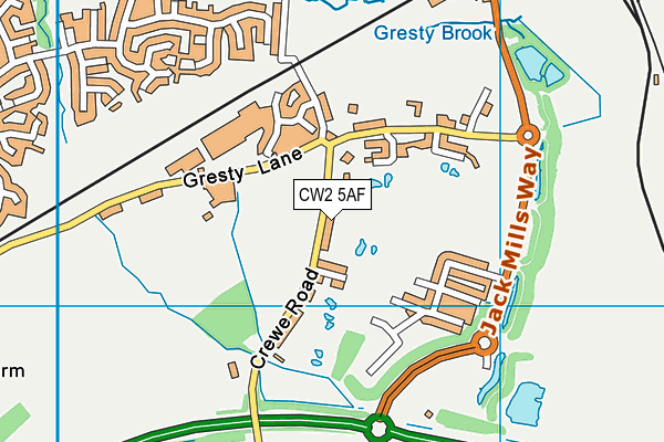 Crewe Alexandra Soccer Centre map (CW2 5AF) - OS VectorMap District (Ordnance Survey)
