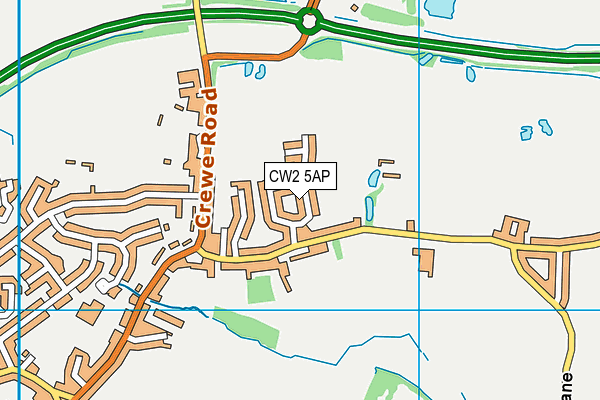 CW2 5AP map - OS VectorMap District (Ordnance Survey)