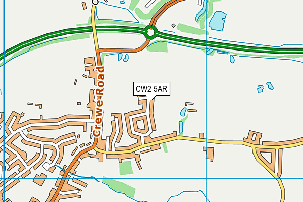 CW2 5AR map - OS VectorMap District (Ordnance Survey)