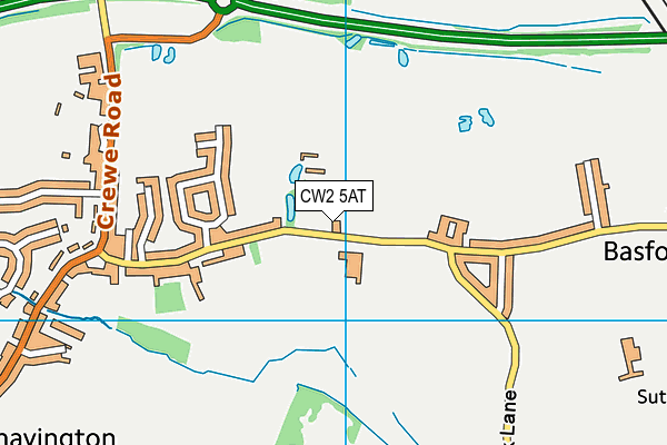 CW2 5AT map - OS VectorMap District (Ordnance Survey)
