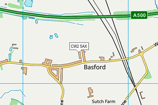 CW2 5AX map - OS VectorMap District (Ordnance Survey)