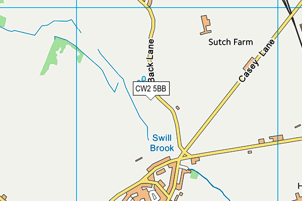 CW2 5BB map - OS VectorMap District (Ordnance Survey)