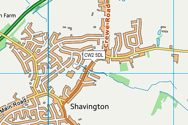 CW2 5DL map - OS VectorMap District (Ordnance Survey)