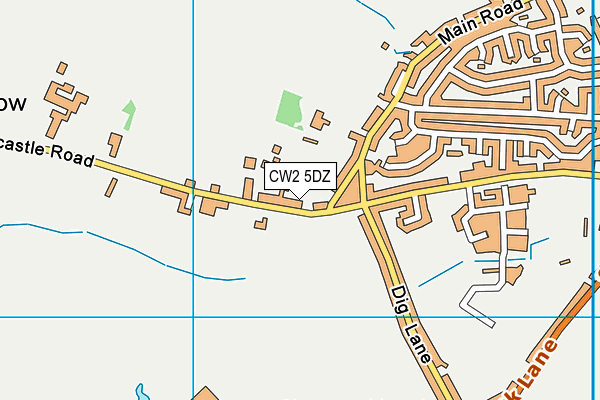 CW2 5DZ map - OS VectorMap District (Ordnance Survey)