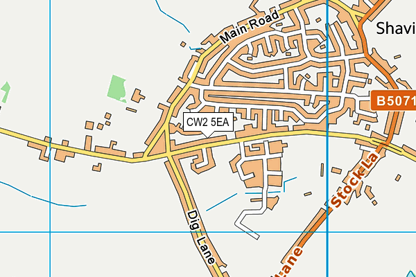 CW2 5EA map - OS VectorMap District (Ordnance Survey)