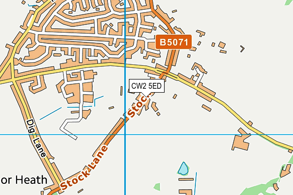 CW2 5ED map - OS VectorMap District (Ordnance Survey)