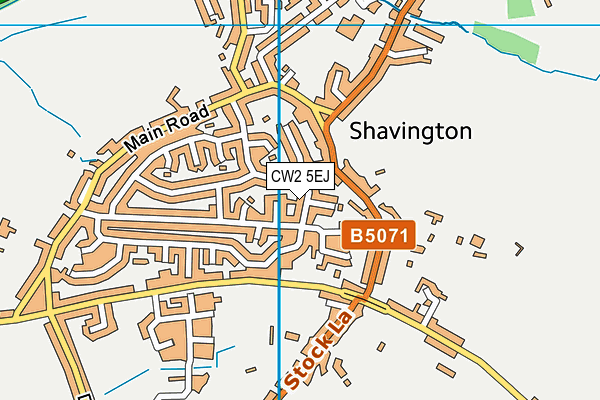 CW2 5EJ map - OS VectorMap District (Ordnance Survey)