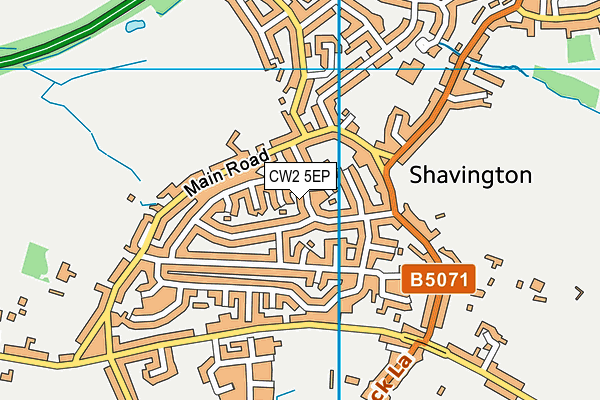 CW2 5EP map - OS VectorMap District (Ordnance Survey)