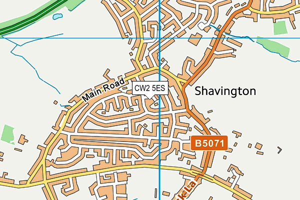 CW2 5ES map - OS VectorMap District (Ordnance Survey)
