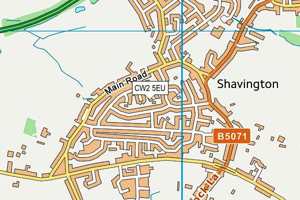 CW2 5EU map - OS VectorMap District (Ordnance Survey)