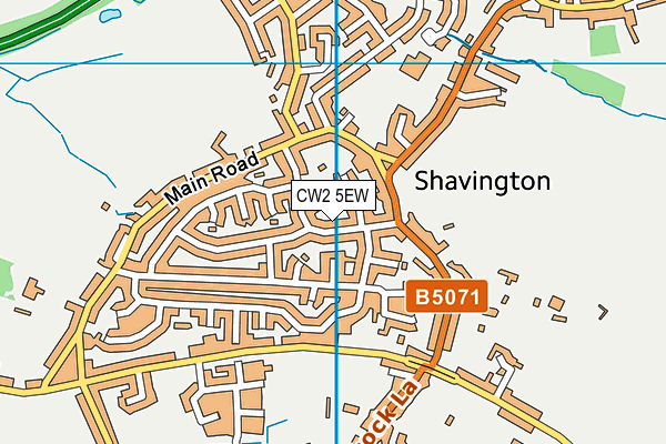 CW2 5EW map - OS VectorMap District (Ordnance Survey)