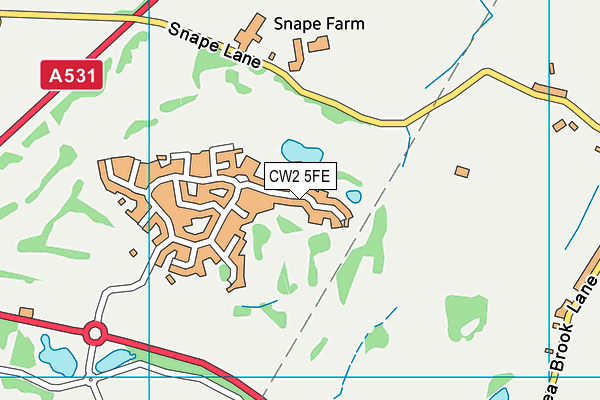 CW2 5FE map - OS VectorMap District (Ordnance Survey)