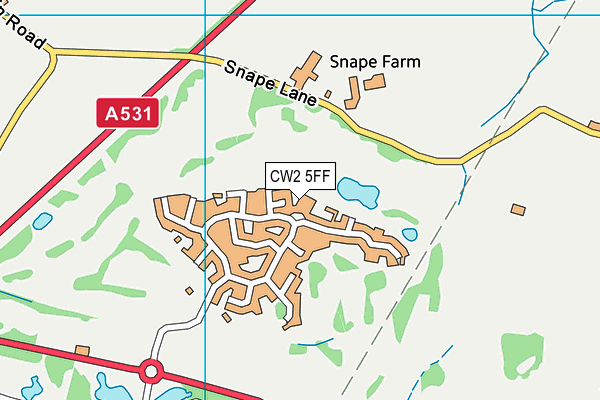 CW2 5FF map - OS VectorMap District (Ordnance Survey)