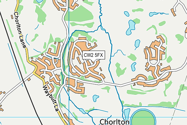 CW2 5FX map - OS VectorMap District (Ordnance Survey)