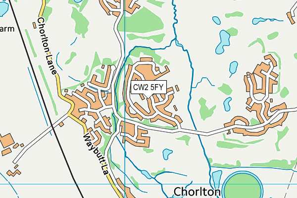 CW2 5FY map - OS VectorMap District (Ordnance Survey)