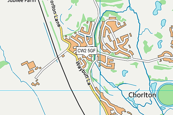 CW2 5GF map - OS VectorMap District (Ordnance Survey)