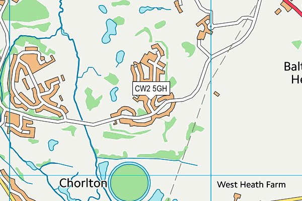 CW2 5GH map - OS VectorMap District (Ordnance Survey)