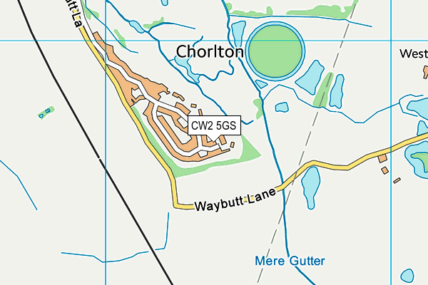 CW2 5GS map - OS VectorMap District (Ordnance Survey)