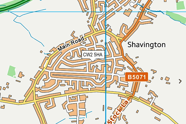 CW2 5HA map - OS VectorMap District (Ordnance Survey)
