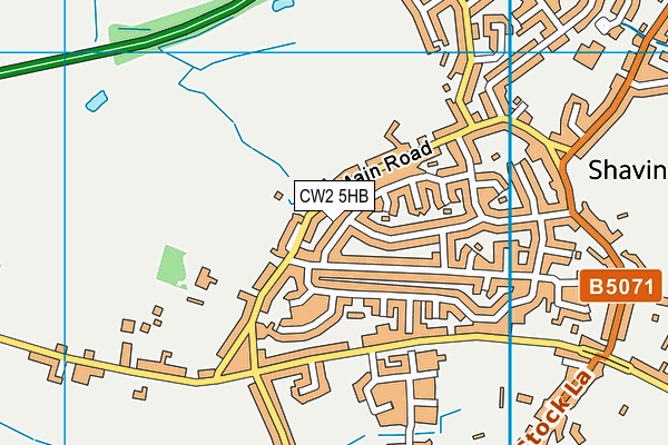 CW2 5HB map - OS VectorMap District (Ordnance Survey)
