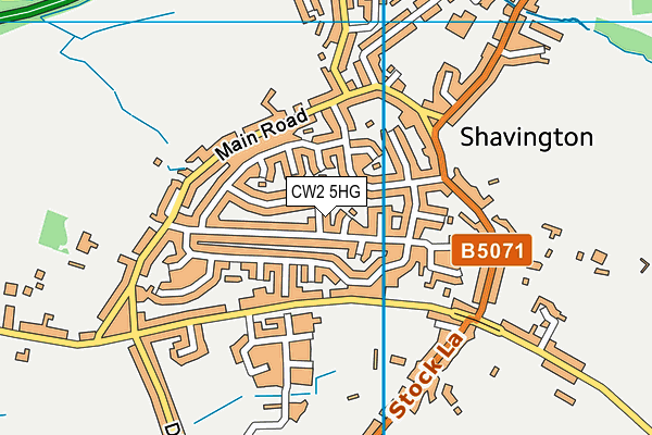 CW2 5HG map - OS VectorMap District (Ordnance Survey)