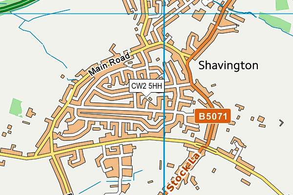 CW2 5HH map - OS VectorMap District (Ordnance Survey)