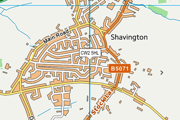 CW2 5HL map - OS VectorMap District (Ordnance Survey)