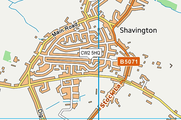 CW2 5HQ map - OS VectorMap District (Ordnance Survey)