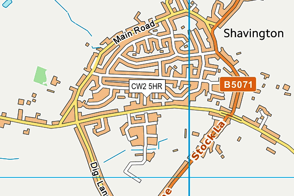 CW2 5HR map - OS VectorMap District (Ordnance Survey)