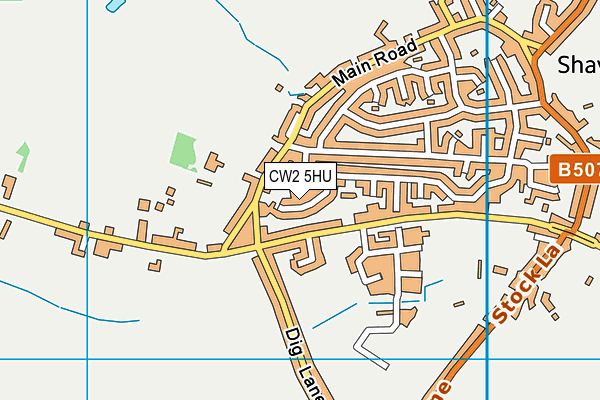 CW2 5HU map - OS VectorMap District (Ordnance Survey)