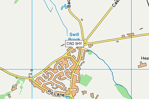 CW2 5HY map - OS VectorMap District (Ordnance Survey)