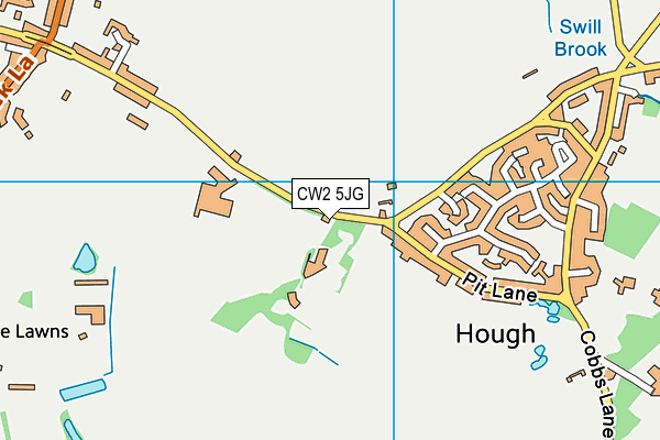 CW2 5JG map - OS VectorMap District (Ordnance Survey)