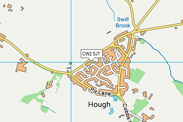 CW2 5JT map - OS VectorMap District (Ordnance Survey)