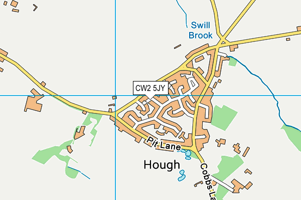 CW2 5JY map - OS VectorMap District (Ordnance Survey)