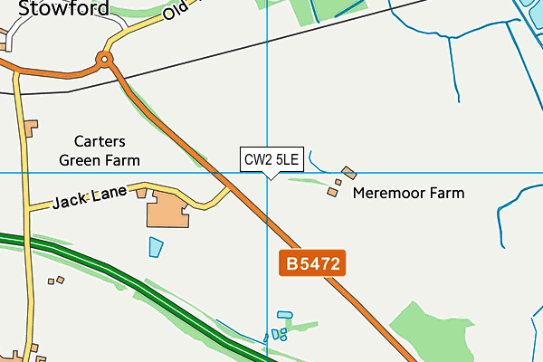 CW2 5LE map - OS VectorMap District (Ordnance Survey)