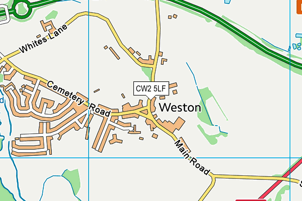 CW2 5LF map - OS VectorMap District (Ordnance Survey)