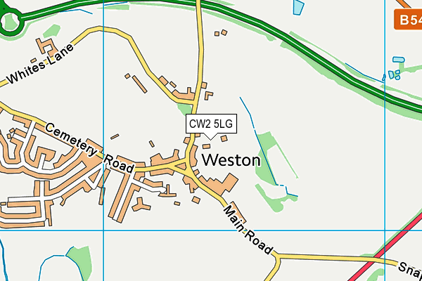 CW2 5LG map - OS VectorMap District (Ordnance Survey)