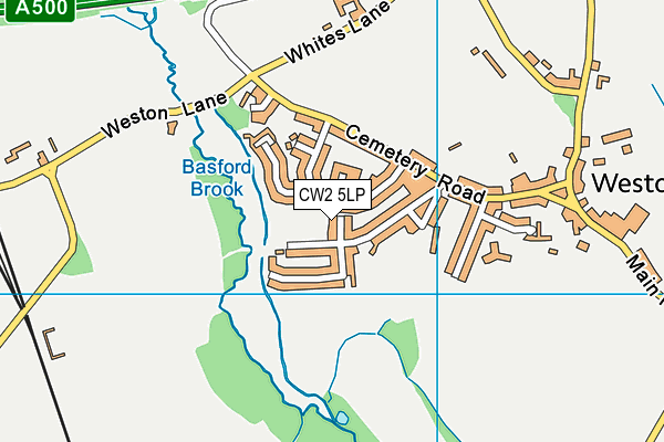 CW2 5LP map - OS VectorMap District (Ordnance Survey)