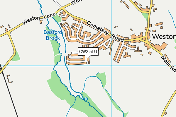 CW2 5LU map - OS VectorMap District (Ordnance Survey)