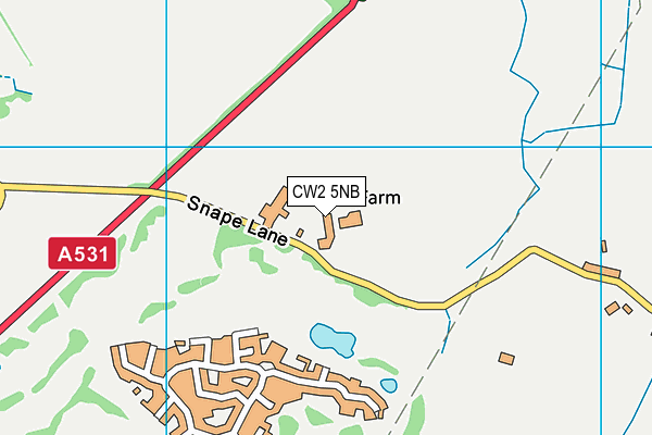 CW2 5NB map - OS VectorMap District (Ordnance Survey)