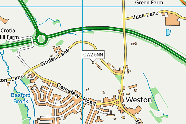 CW2 5NN map - OS VectorMap District (Ordnance Survey)