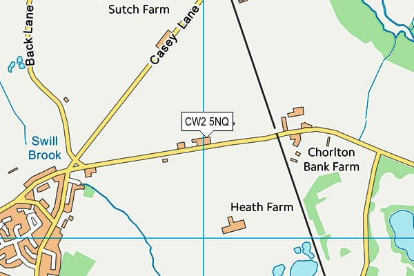 CW2 5NQ map - OS VectorMap District (Ordnance Survey)