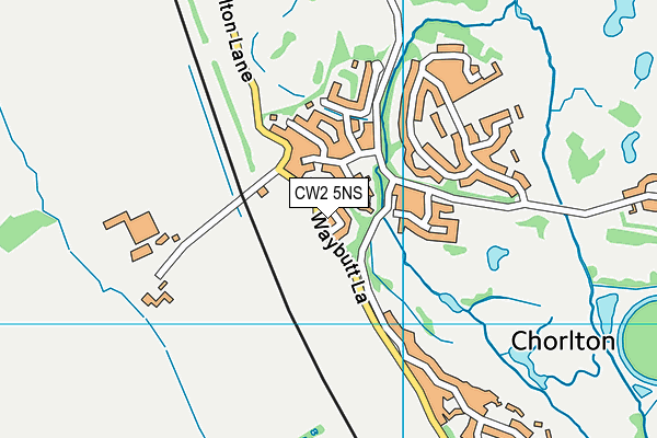 CW2 5NS map - OS VectorMap District (Ordnance Survey)