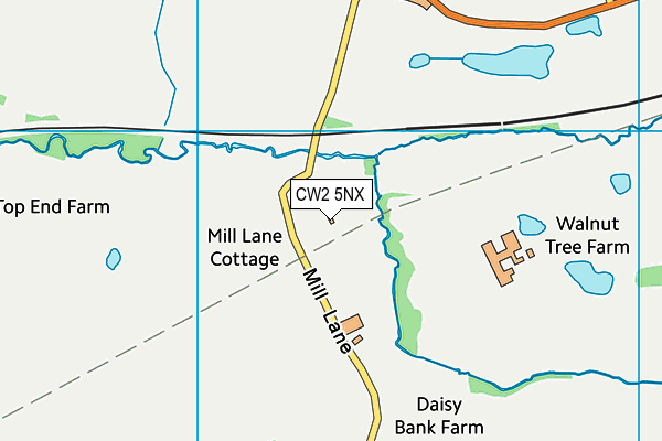 CW2 5NX map - OS VectorMap District (Ordnance Survey)