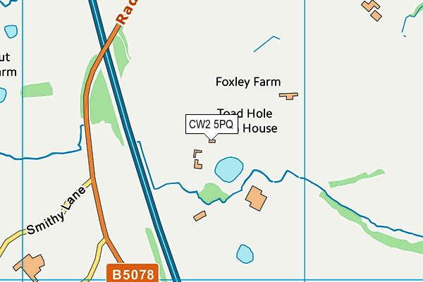 CW2 5PQ map - OS VectorMap District (Ordnance Survey)