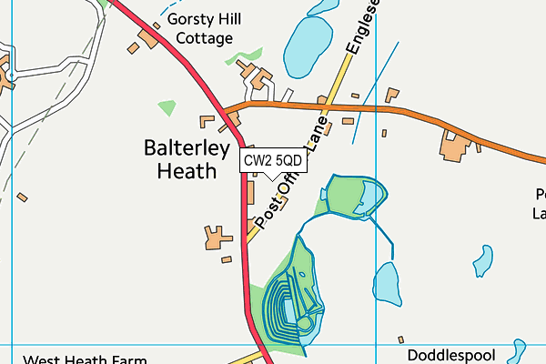 CW2 5QD map - OS VectorMap District (Ordnance Survey)