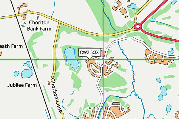 CW2 5QX map - OS VectorMap District (Ordnance Survey)